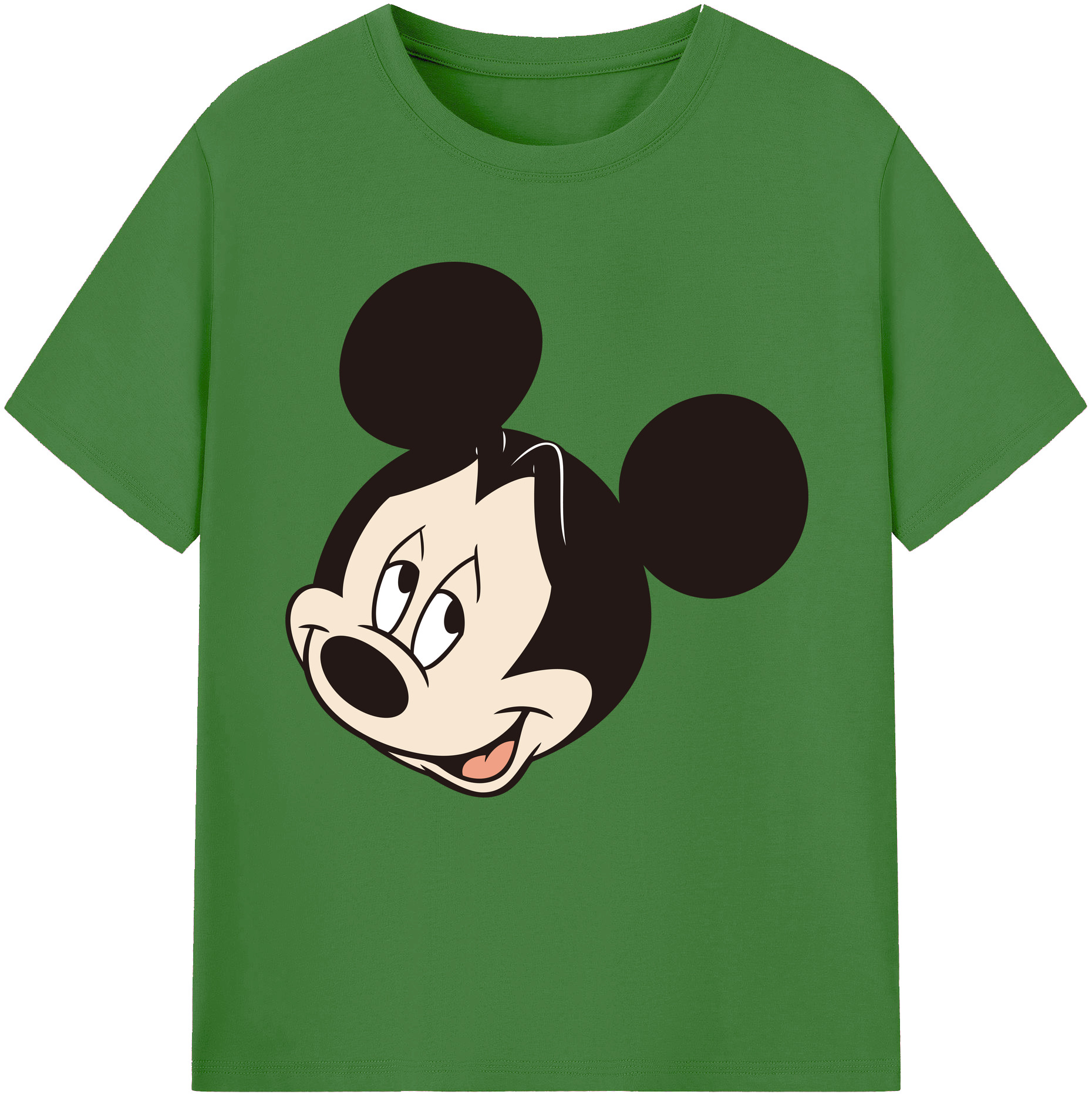 （画像用） ミッキーマウス Mickey Mouse レディースカジュアルプリントTシャツ（綿100％）